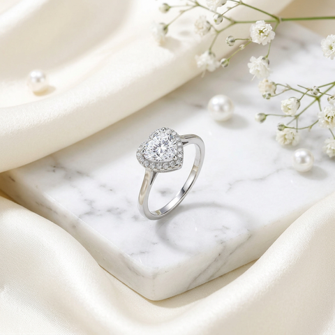 Halo Aura Heart Ring