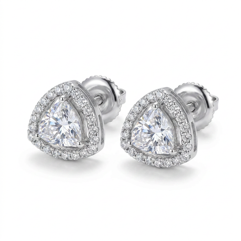 Halo Aura Trillion Earrings