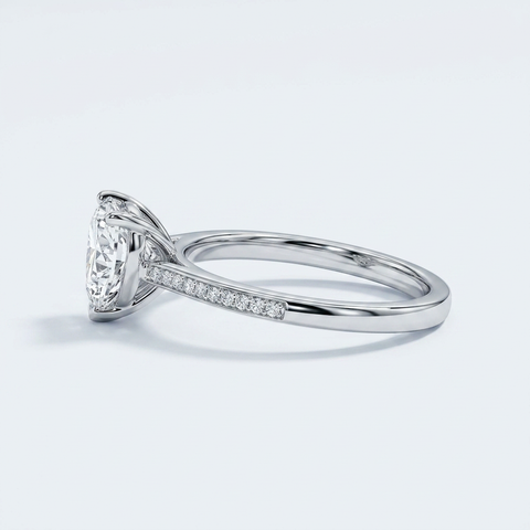 Heart Side Stone Ring
