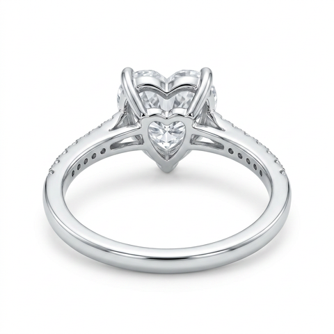 Heart Side Stone Ring