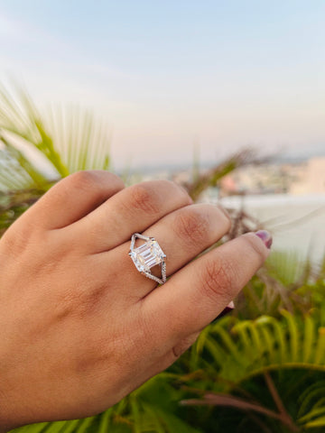 Regal Emerald Cascade Ring