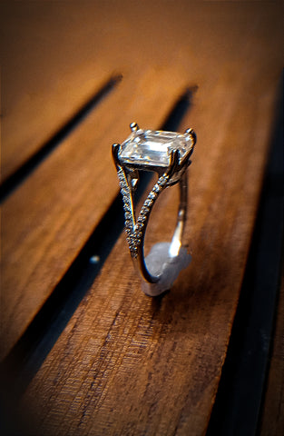 Regal Emerald Cascade Ring