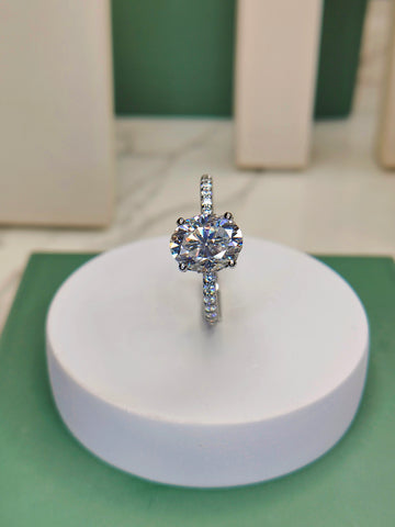 Whispering Halo Oval Ring