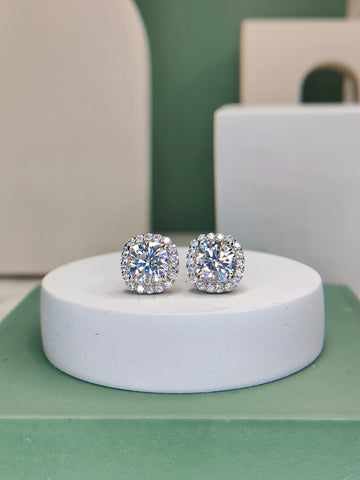 Glowing Halo Cushion Earrings