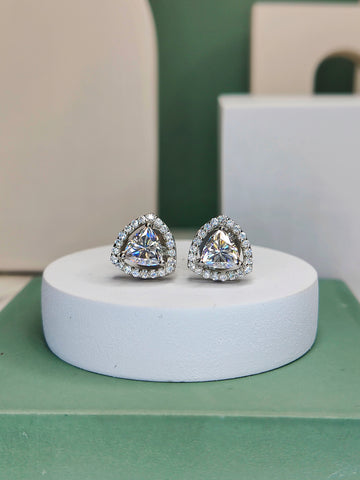 Halo Aura Trillion Earrings