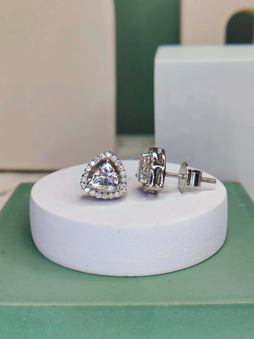 Halo Aura Trillion Earrings