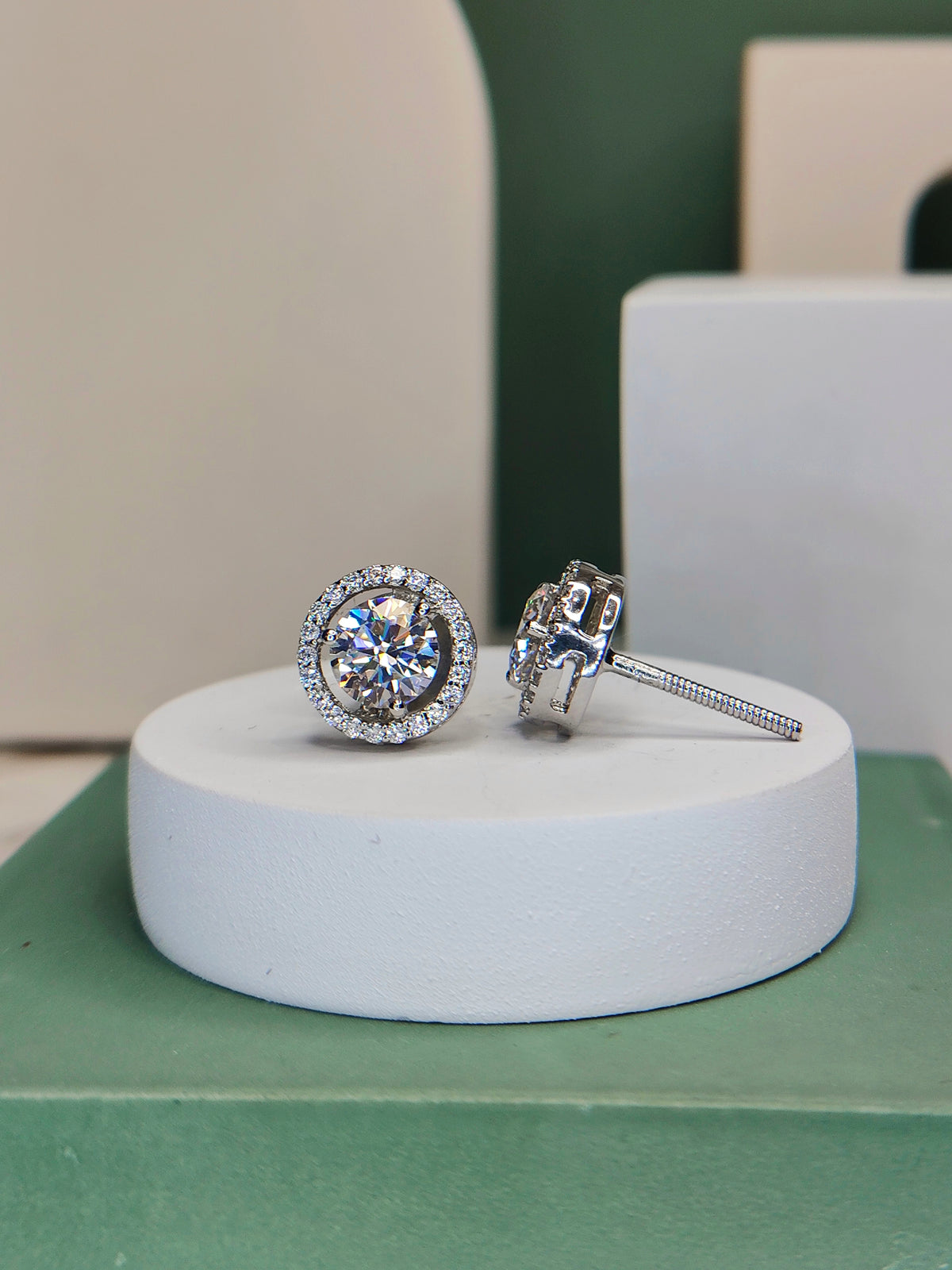 Glowing Halo Round Earrings