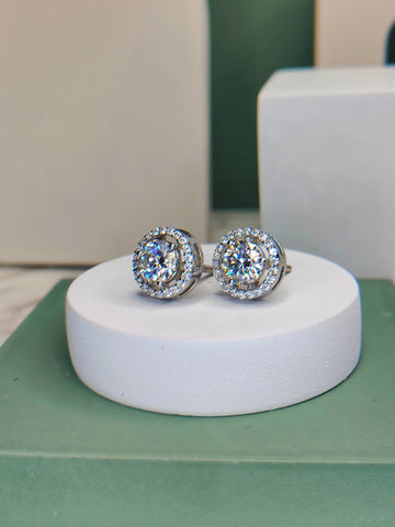 Glowing Halo Round Earrings