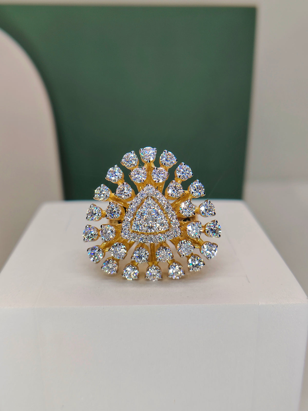 Triad Sparkle Cocktail Ring