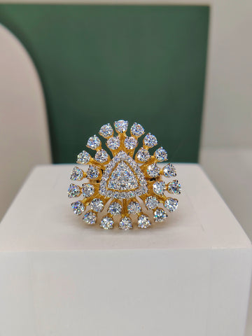 Triad Sparkle Cocktail Ring