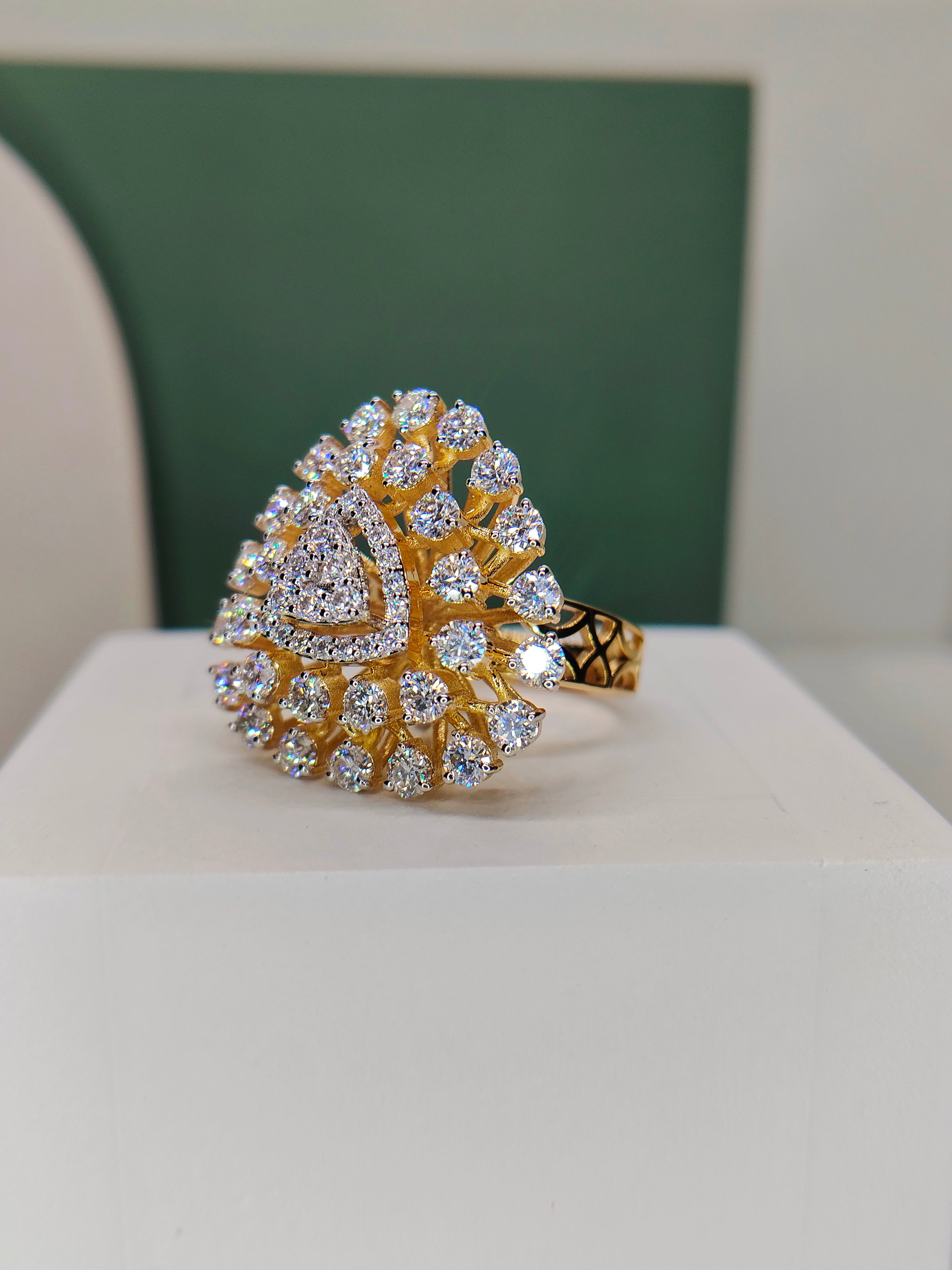Triad Sparkle Cocktail Ring