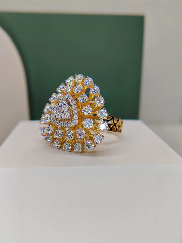 Triad Sparkle Cocktail Ring
