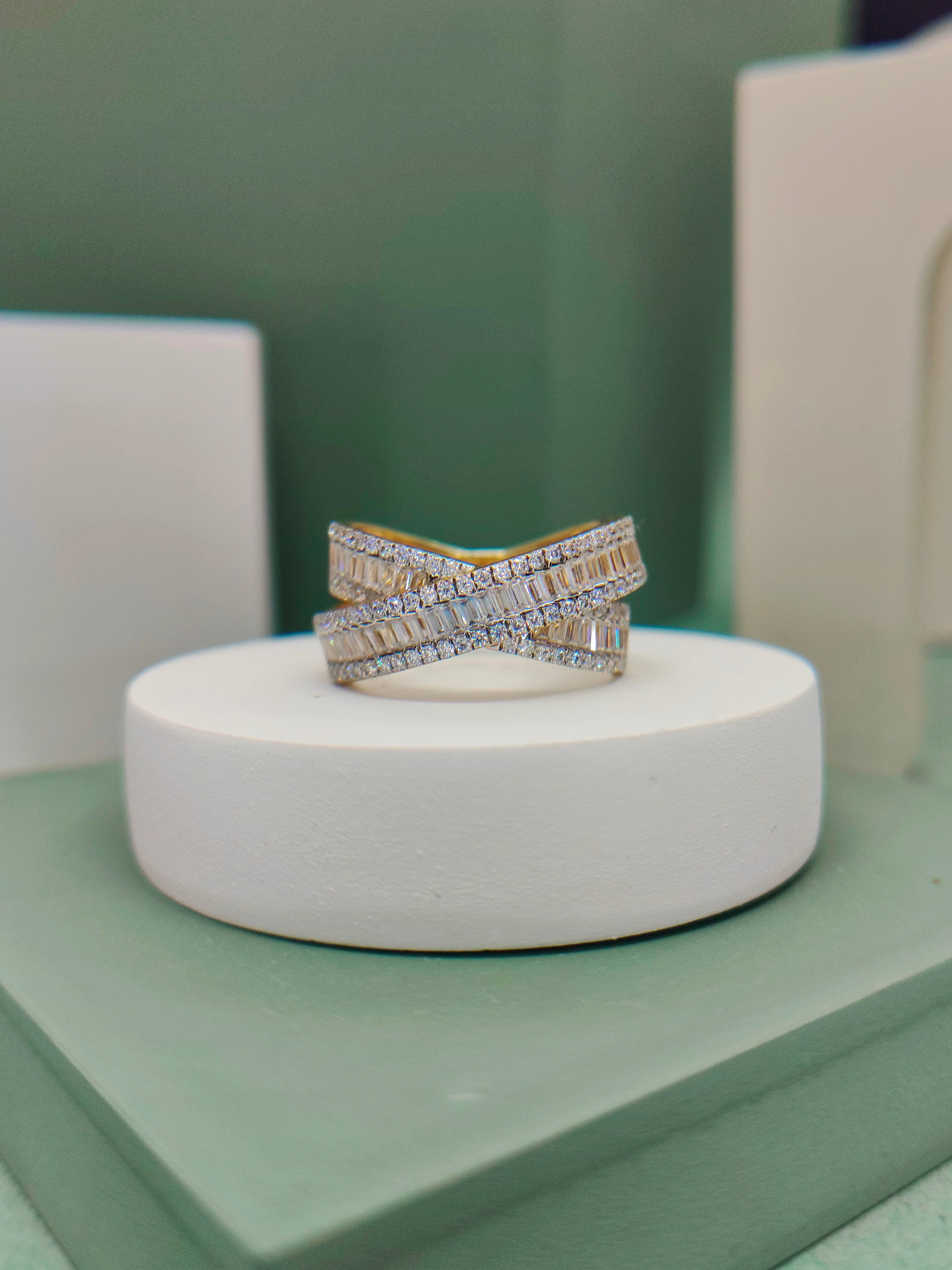 Criss Cross Opulence Ring