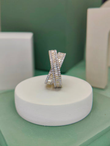 Criss Cross Opulence Ring