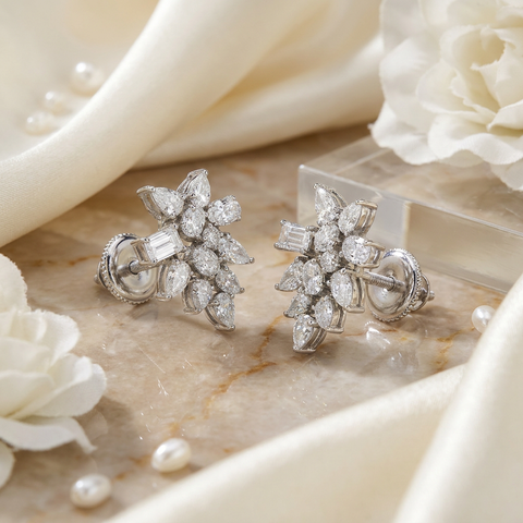 Pear Baguette & Oval Fancy Earring