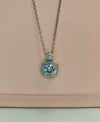 Blossom Glow Halo Round Pendant With Chain