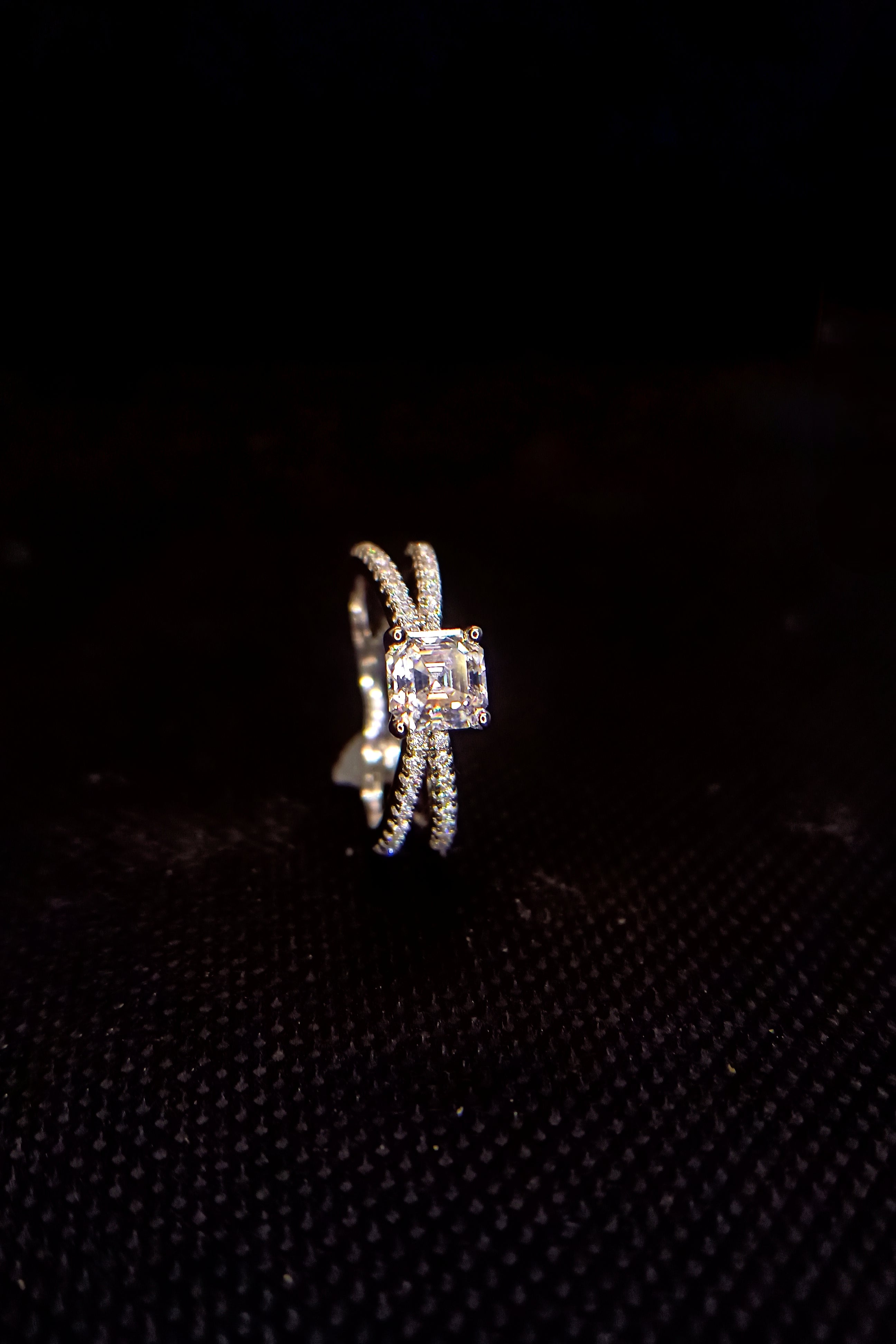 Asscher Cut Double Band