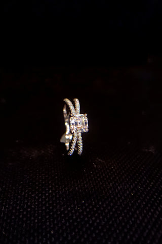 Asscher Cut Double Band