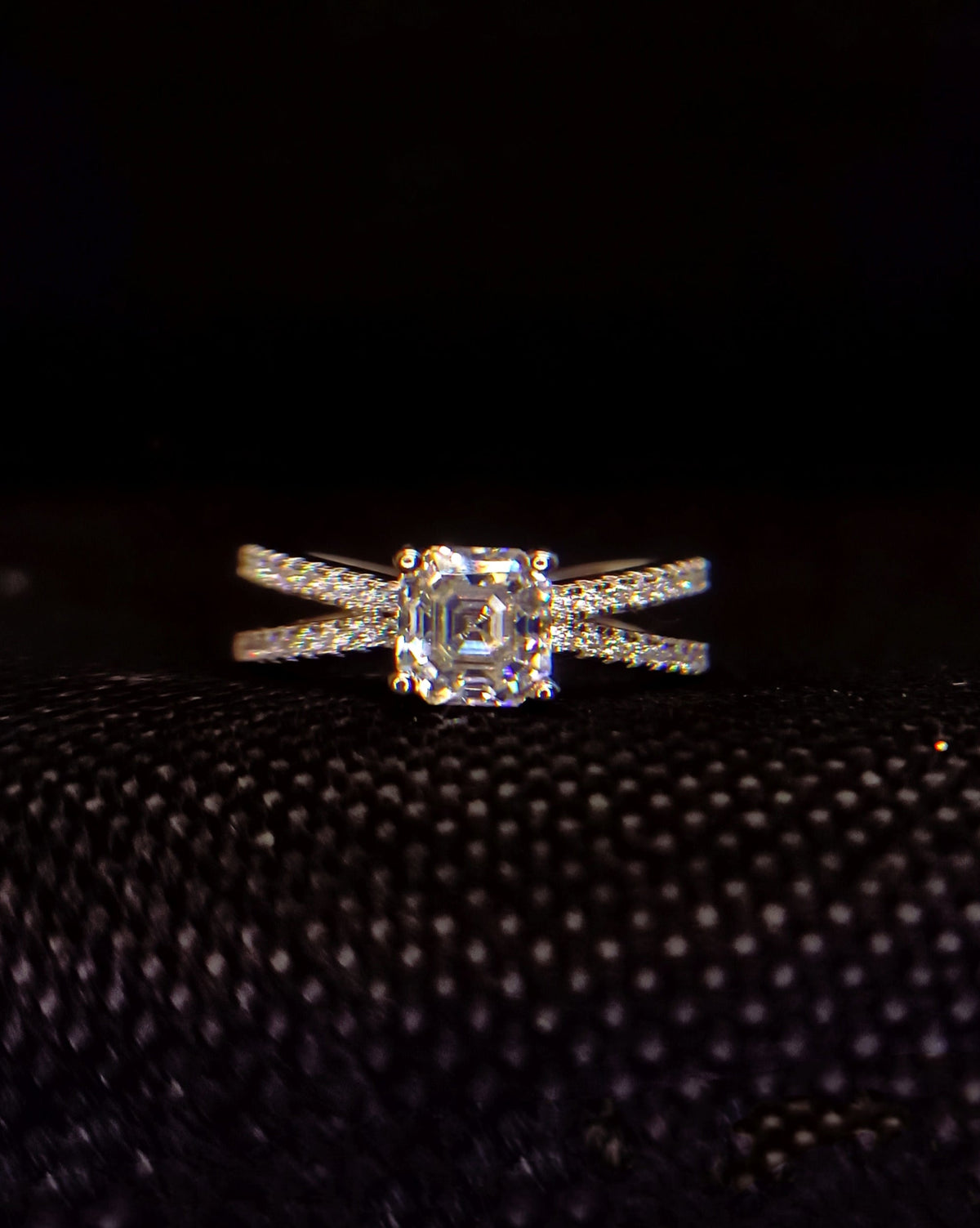Asscher Cut Double Band