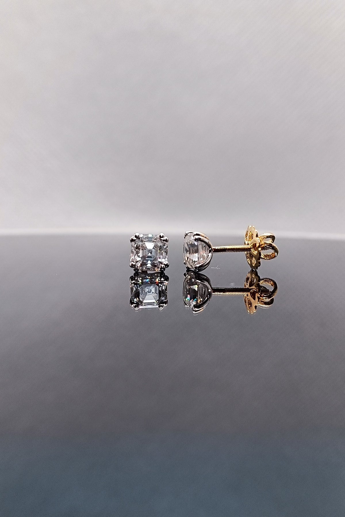Asscher Cut Elegance Studs