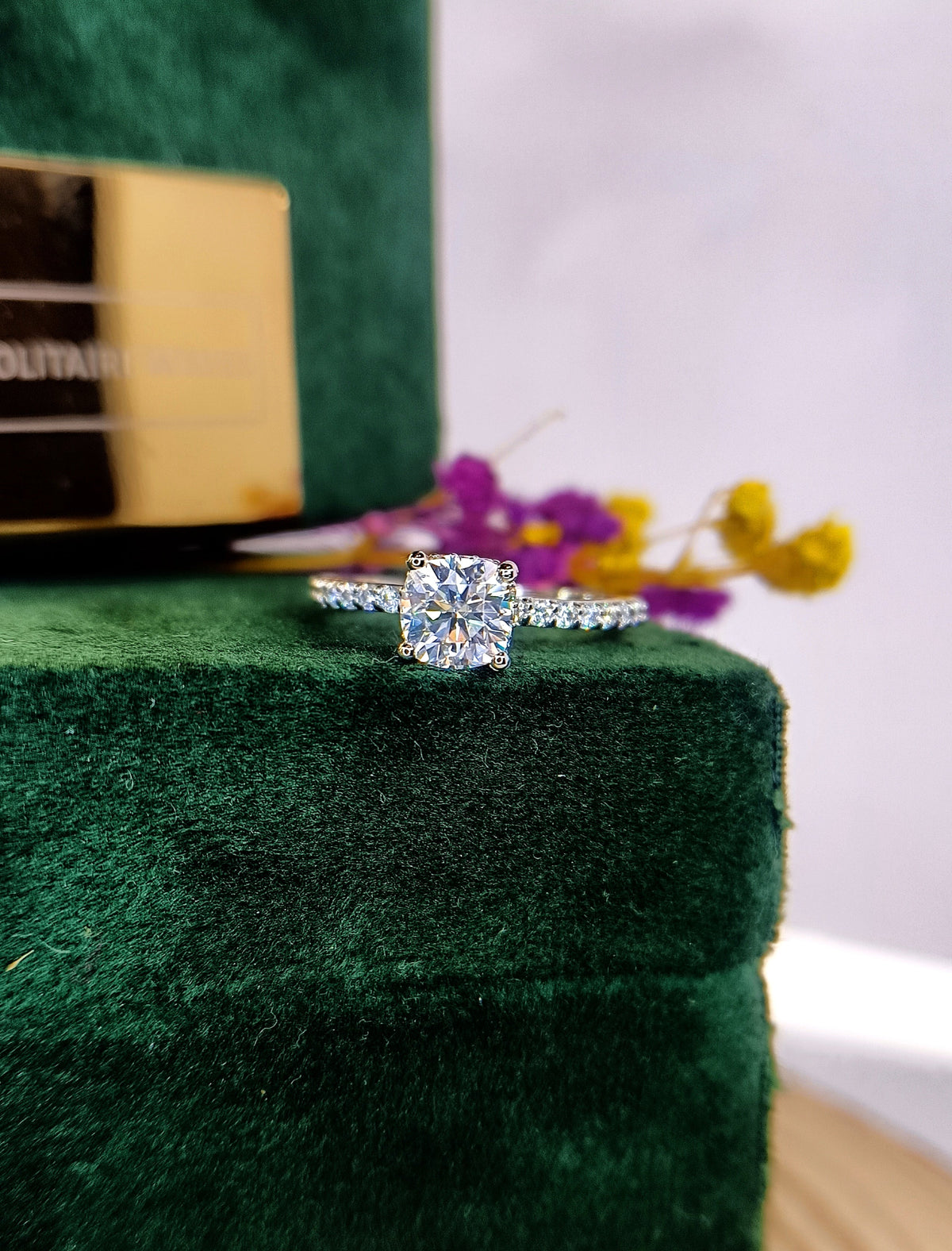 Whispering Halo Round RIng