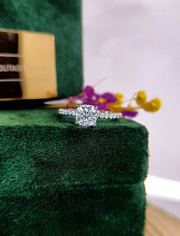 Whispering Halo Round RIng
