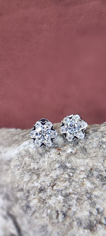 Rosebud Round Earrings