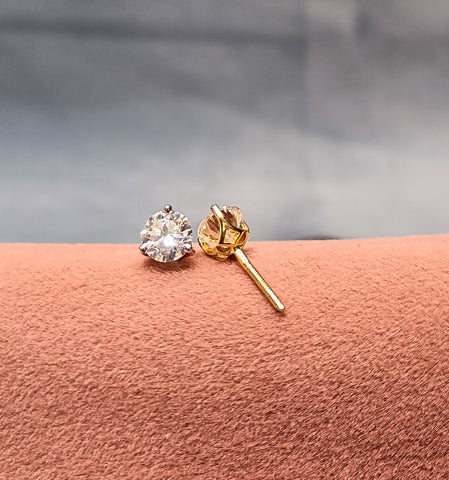 Dual Tone Round Prong Studs