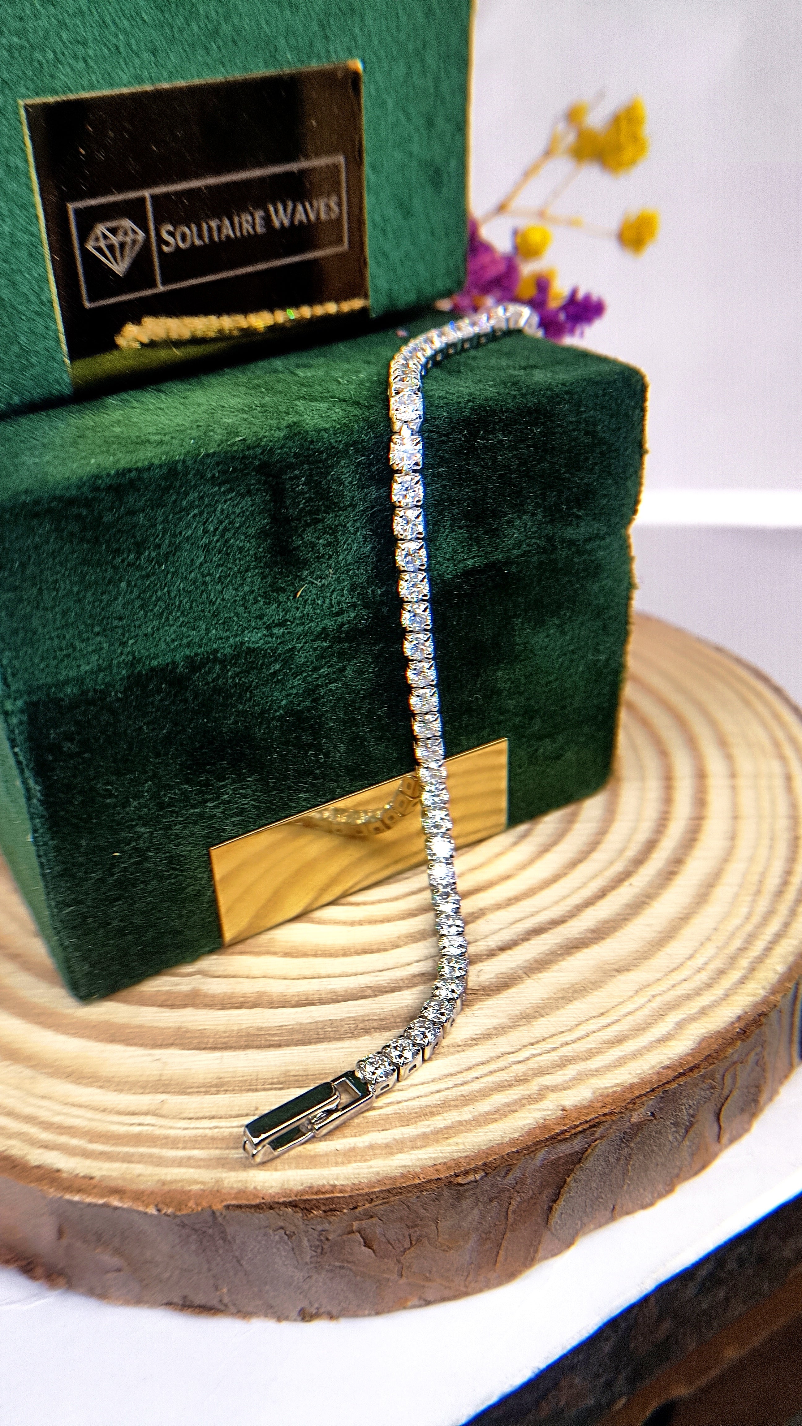 Round Tennis Solitaire Bracelet