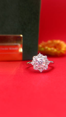 Cushion with marquise fancy ring