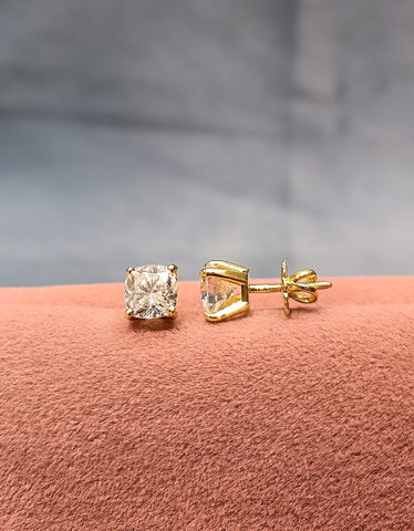 Classic Cushion Cut  Studs
