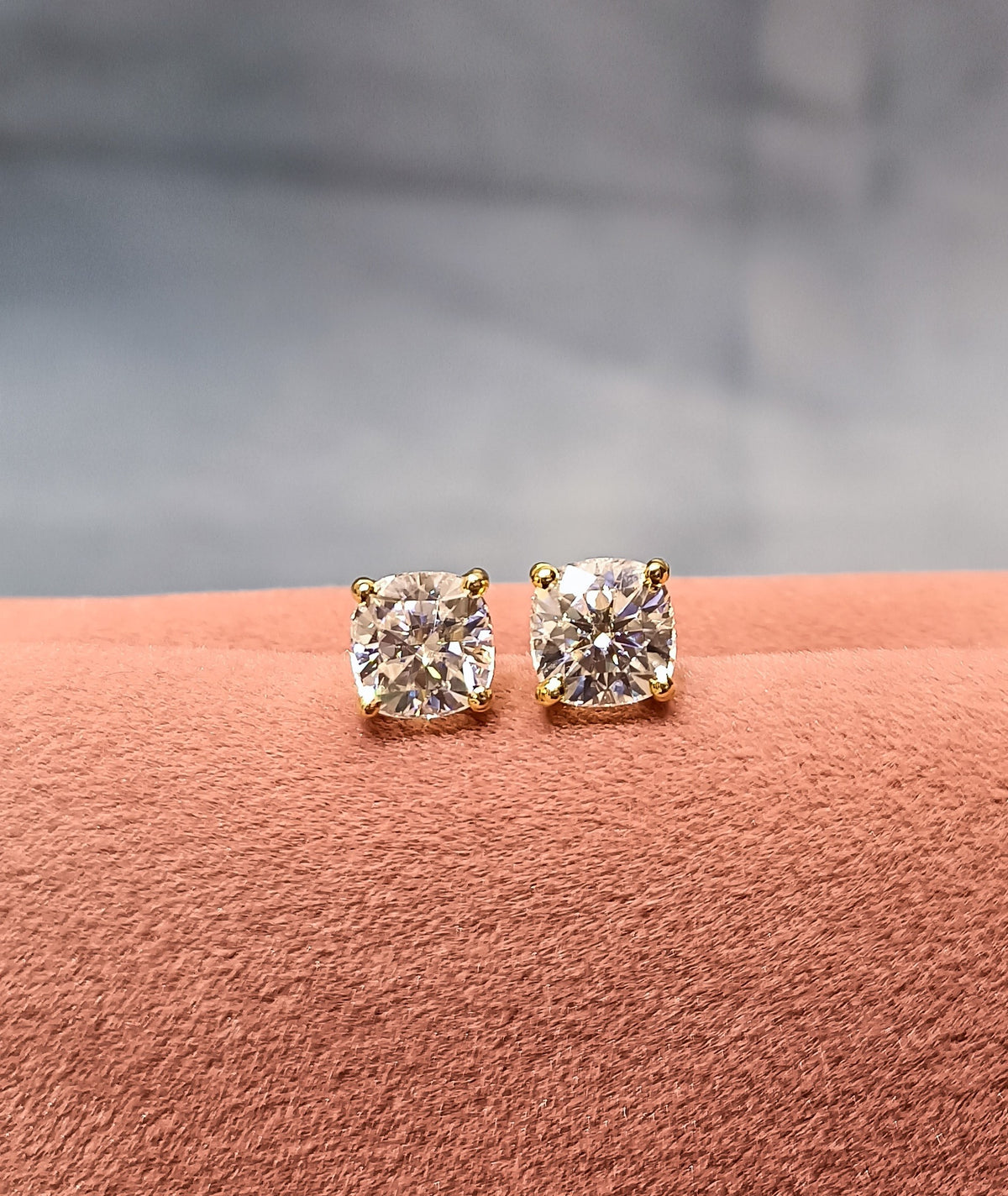 Classic Cushion Cut  Studs