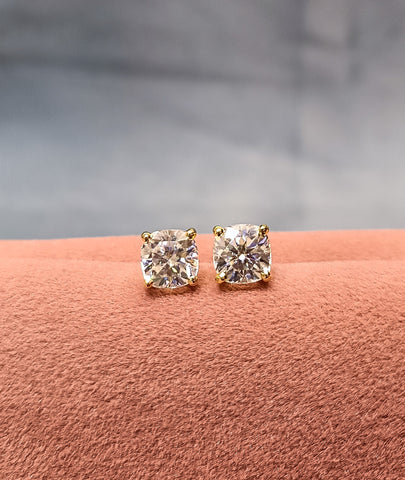 Classic Cushion Cut  Studs