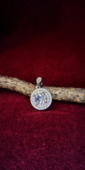 Double Halo Round Pendant