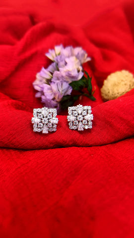 Round and Baguette Fancy Studs