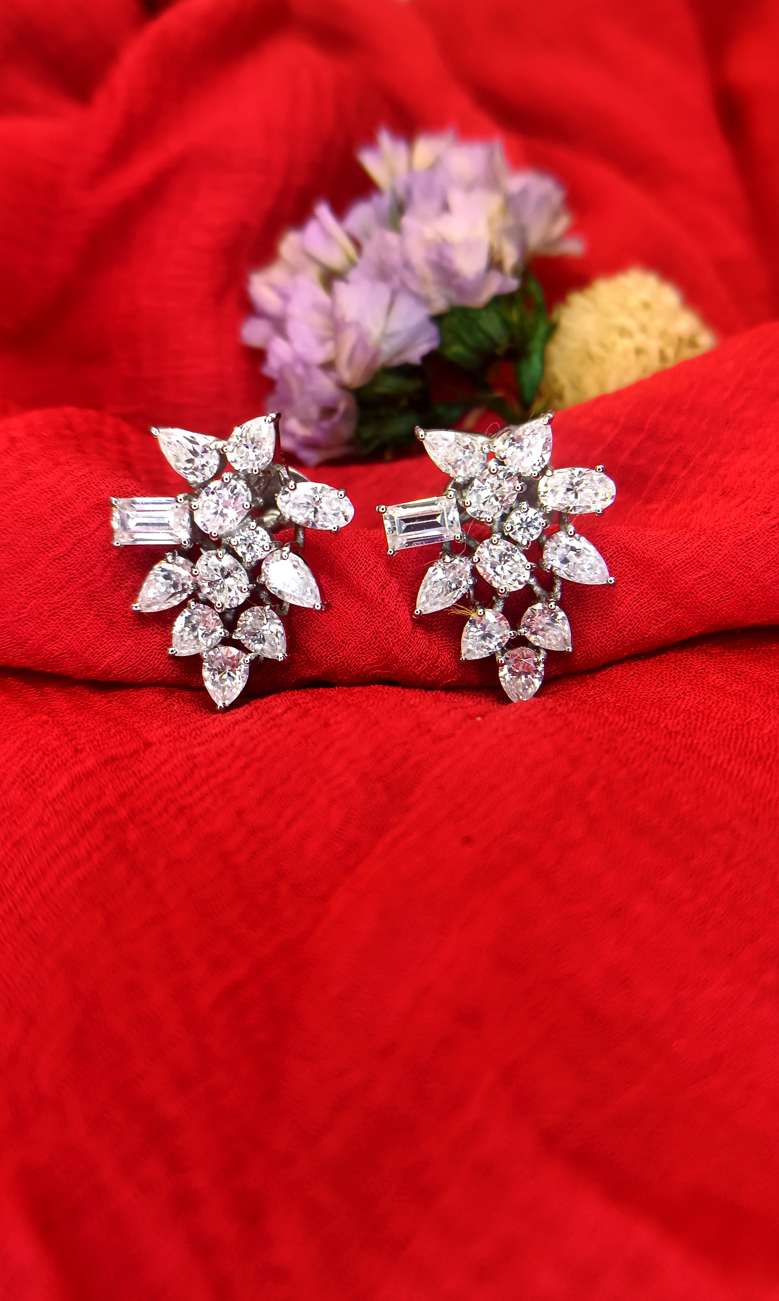 Pear Baguette & Oval Fancy Earring