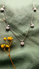 7 stone flower 5 piece necklace