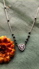 Trillion Shape Halo Mangalsutra