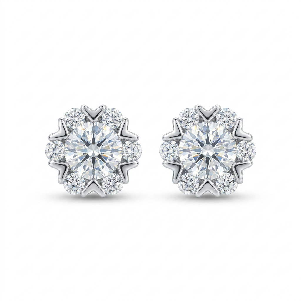 Rosebud Round Earrings