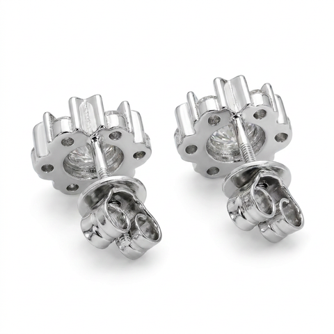 Rosebud Round Earrings