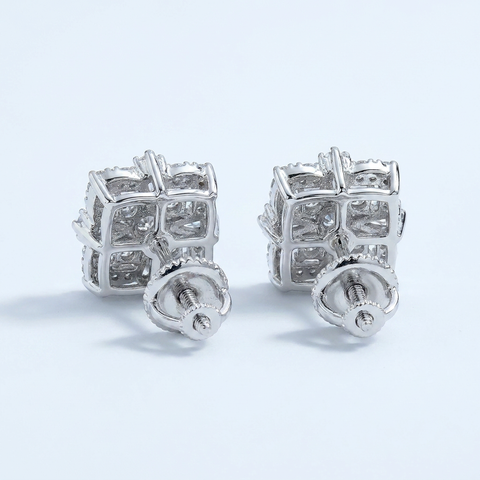 Round and Baguette Fancy Studs