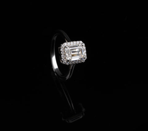 Imperial Emerald Halo Ring