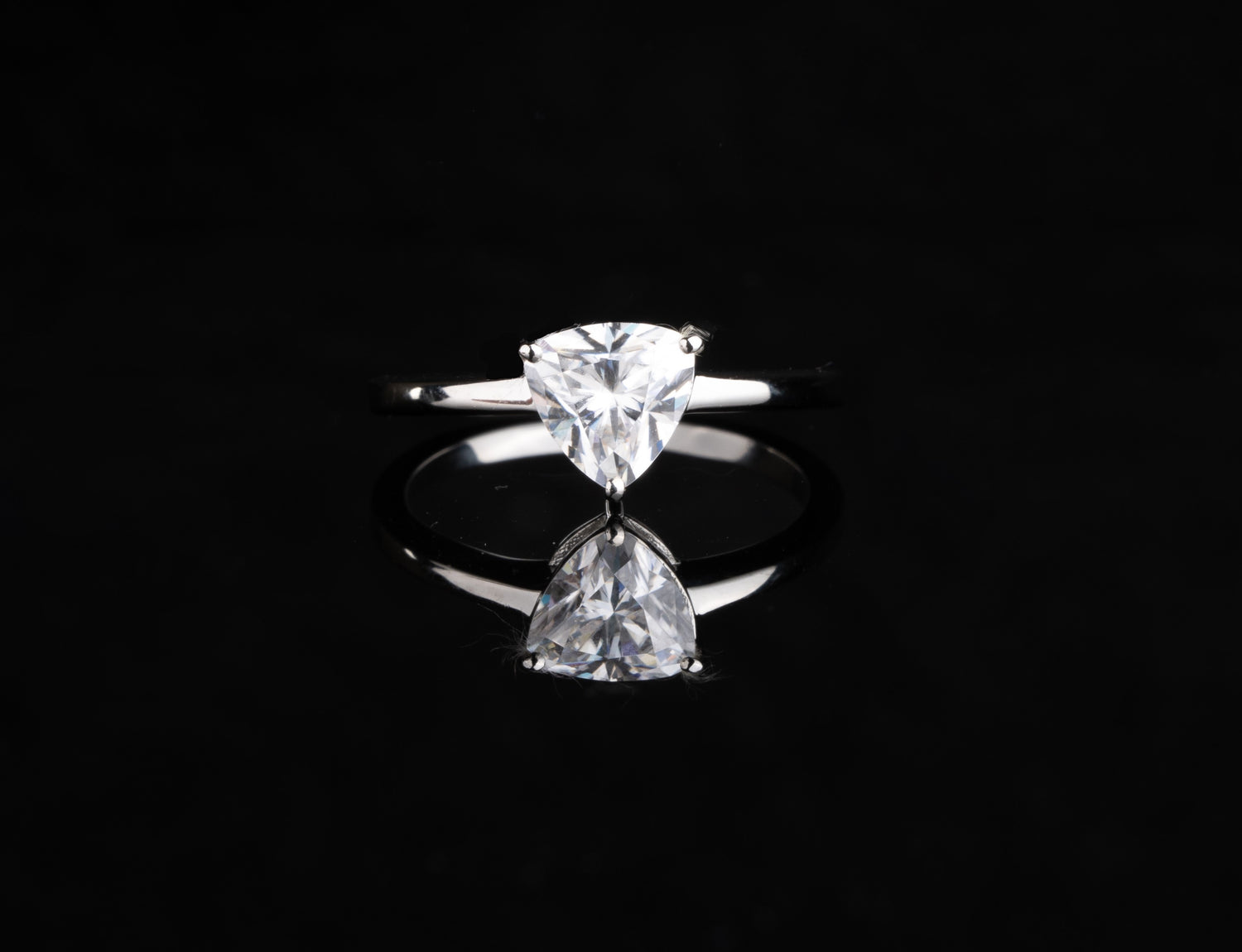 Classic Trillion Solitaire Ring