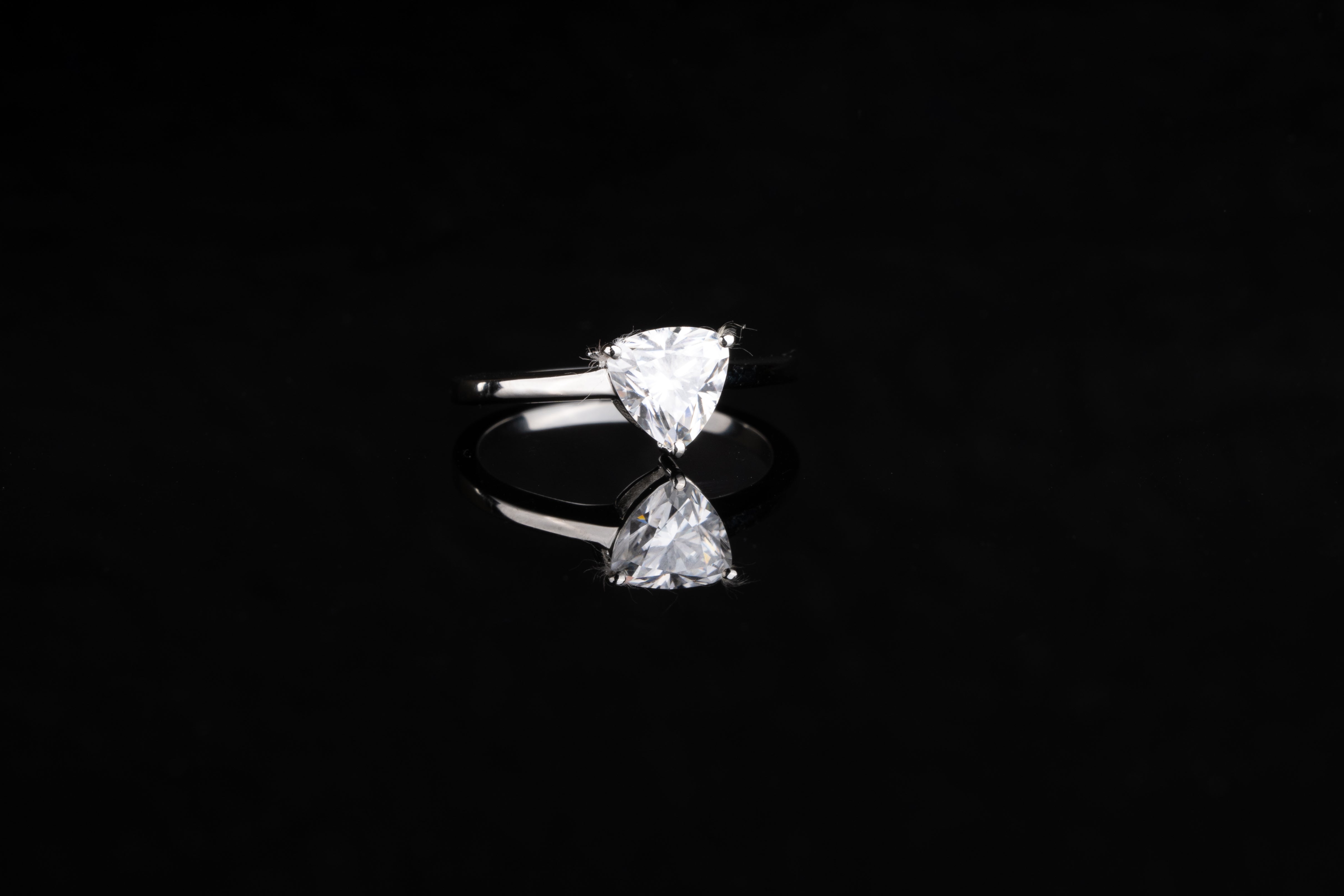Classic Trillion Solitaire Ring