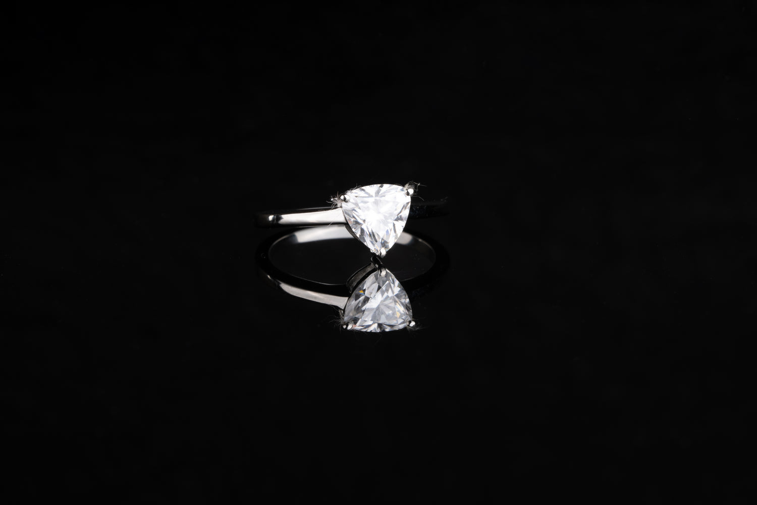 Classic Trillion Solitaire Ring