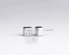 Bezel Studded Princess Earrings
