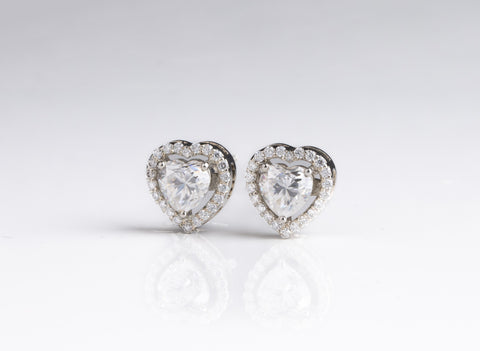 Halo Aura Heart Earrings