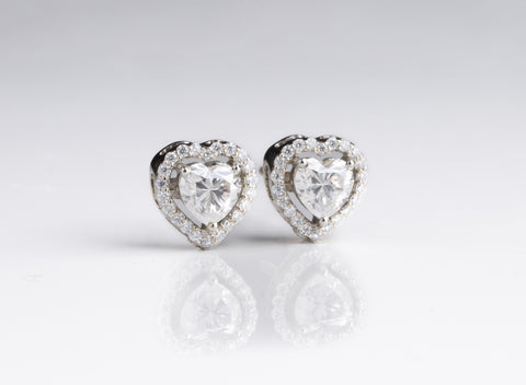 Halo Aura Heart Earrings