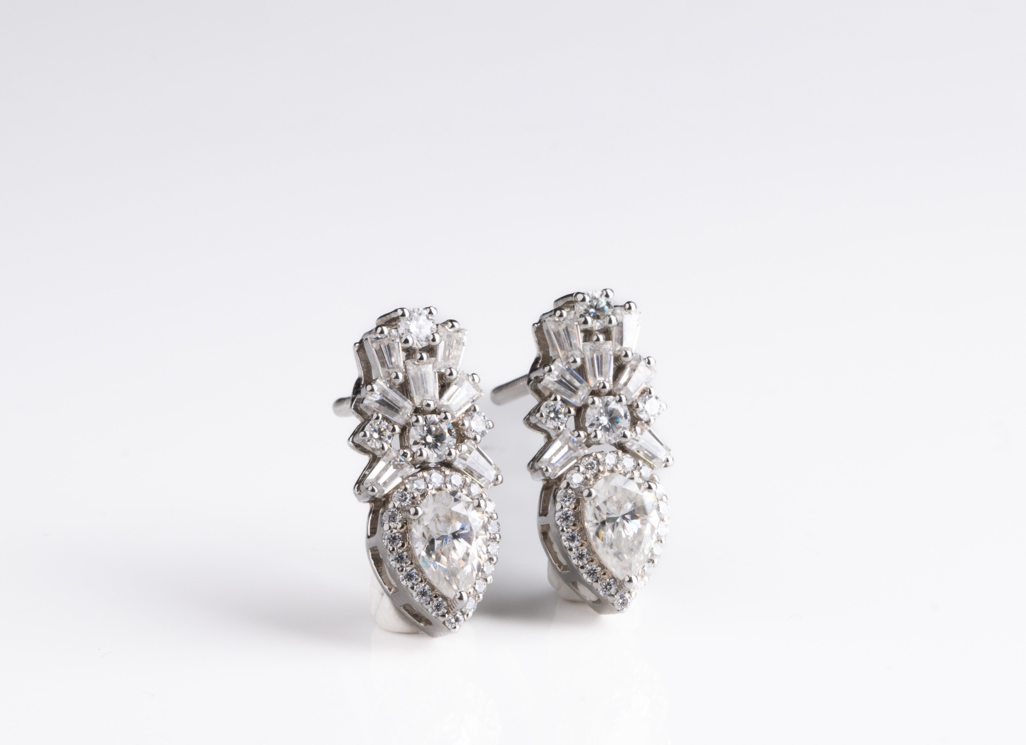 Baguette & Pears Drop Fancy Studs