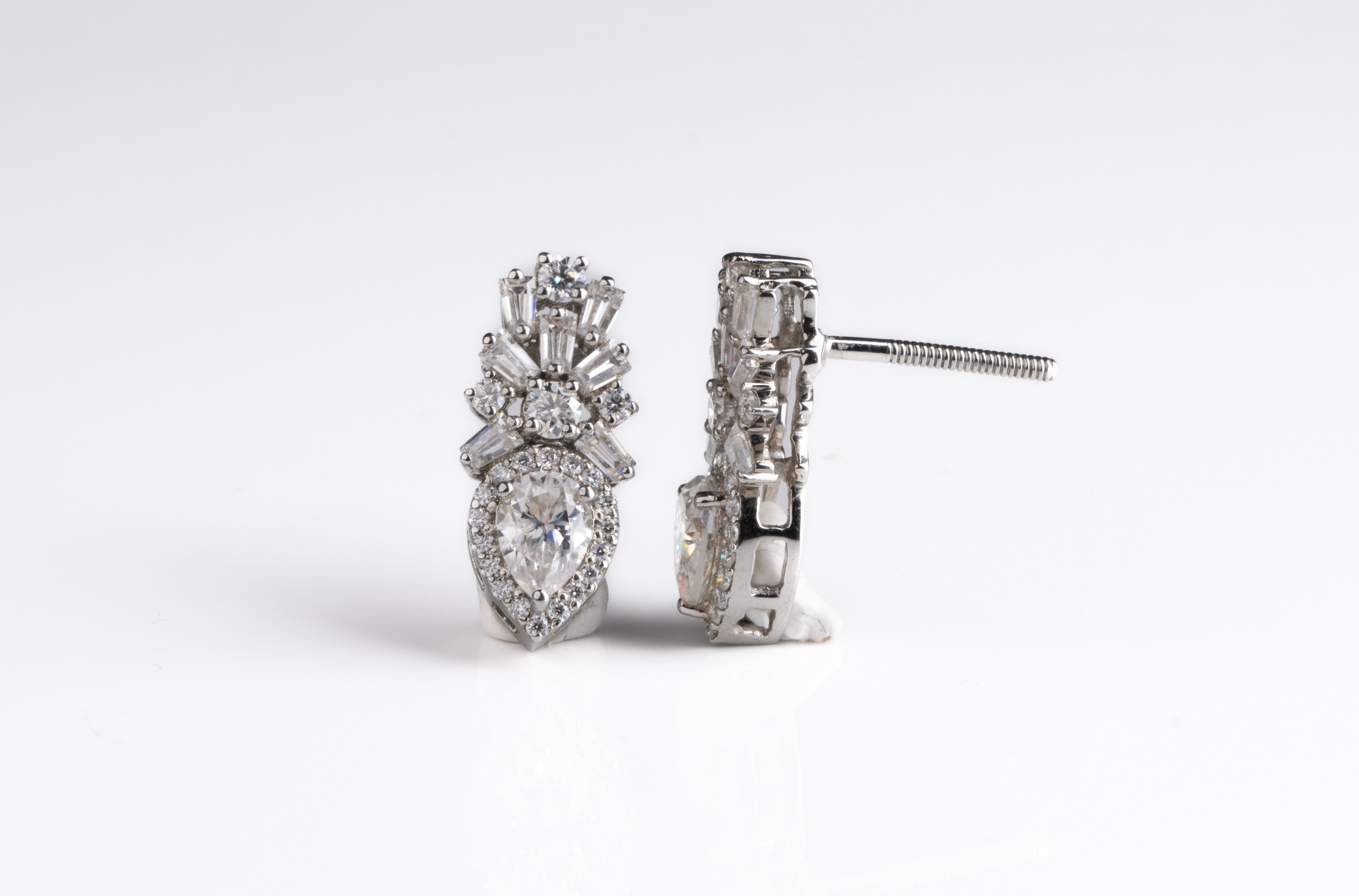 Baguette & Pears Drop Fancy Studs
